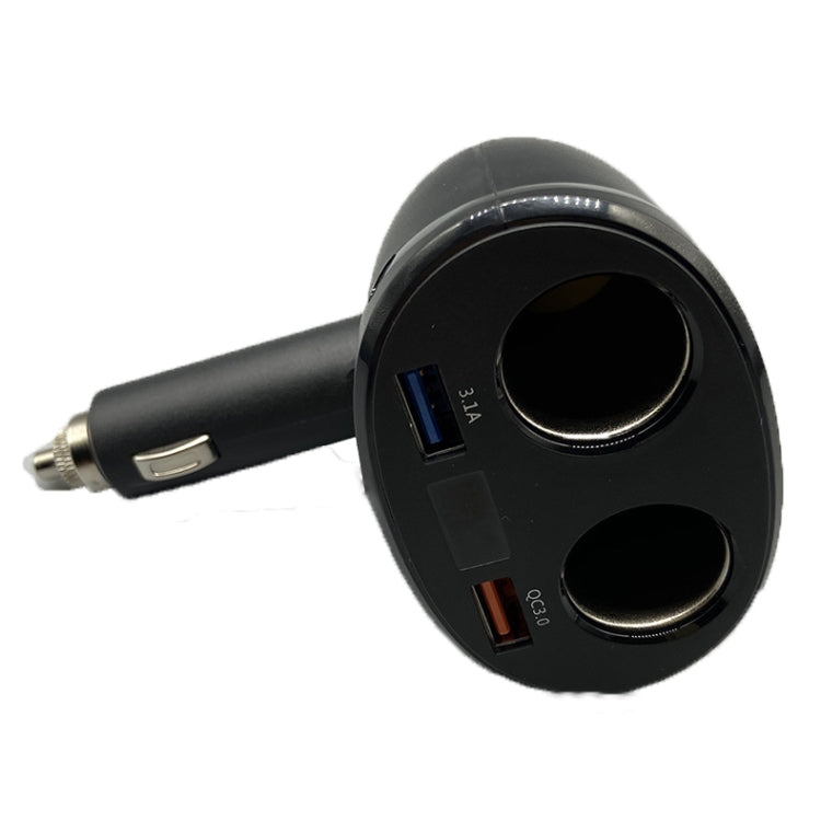 Caricabatteria da auto per accendisigari Caricatore per auto Dual USB QC 3.0 a doppia ricarica rapida 6A, WMY-C113