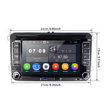 Adatto per Volkswagen Lettore multimediale per auto da 7 pollici Navigazione Bluetooth Macchina per retromarcia integrata Android 10.0, 1+16G, 2+16G, 2+32G
