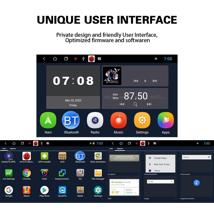 Adatto per Volkswagen Lettore multimediale per auto da 7 pollici Navigazione Bluetooth Macchina per retromarcia integrata Android 10.0, 1+16G, 2+16G, 2+32G