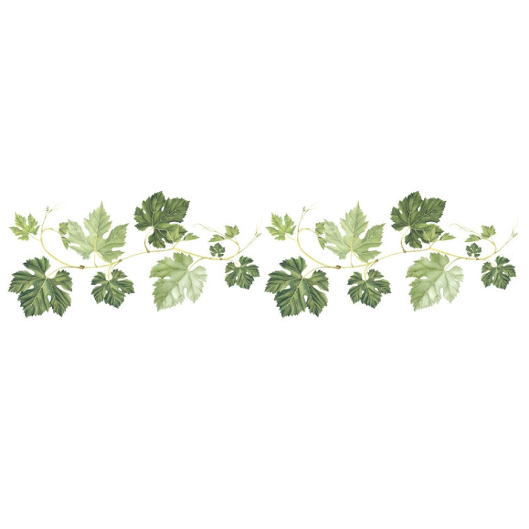 Adesivi murali rimovibili autoadesivi in PVC con decorazione angolare a foglia verde