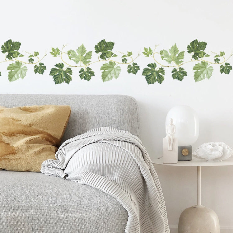 Adesivi murali rimovibili autoadesivi in PVC con decorazione angolare a foglia verde