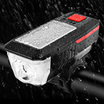 Faro solare per bicicletta, luce per clacson, guida notturna, faro di ricarica USB, attrezzatura per torcia abbagliante per bicicletta, Red, Green, Blue, Orange