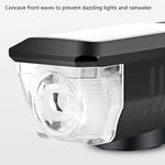 Faro solare per bicicletta, luce per clacson, guida notturna, faro di ricarica USB, attrezzatura per torcia abbagliante per bicicletta, Red, Green, Blue, Orange