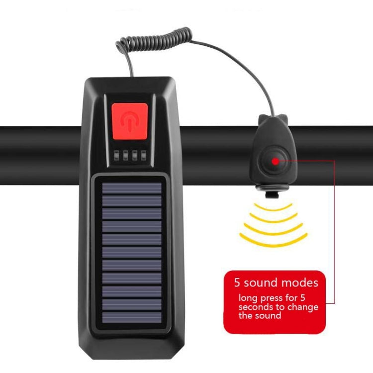Faro solare per bicicletta, luce per clacson, guida notturna, faro di ricarica USB, attrezzatura per torcia abbagliante per bicicletta, Red, Green, Blue, Orange