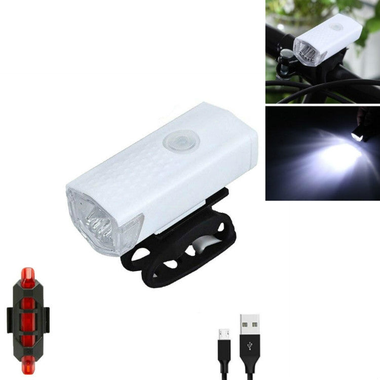 Attrezzatura da ciclismo per illuminazione faro di ricarica USB per bicicletta, 2255 Light (White), 2255 Light+Ruby Taillight (White), 2255 Light+928 Red Taillight (White), 2255 Light+928 Red Taillight (Black)