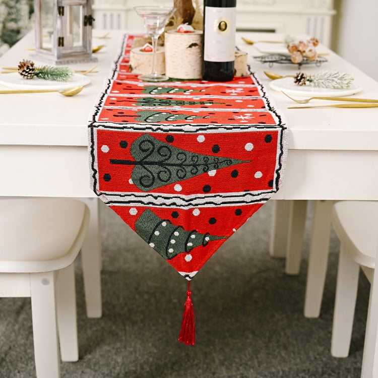 2 pezzi di decorazioni natalizie creative per la casa, tavolo da pranzo con tovaglia lavorata a maglia