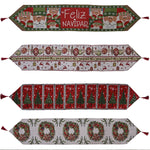 2 pezzi di decorazioni natalizie creative per la casa, tavolo da pranzo con tovaglia lavorata a maglia