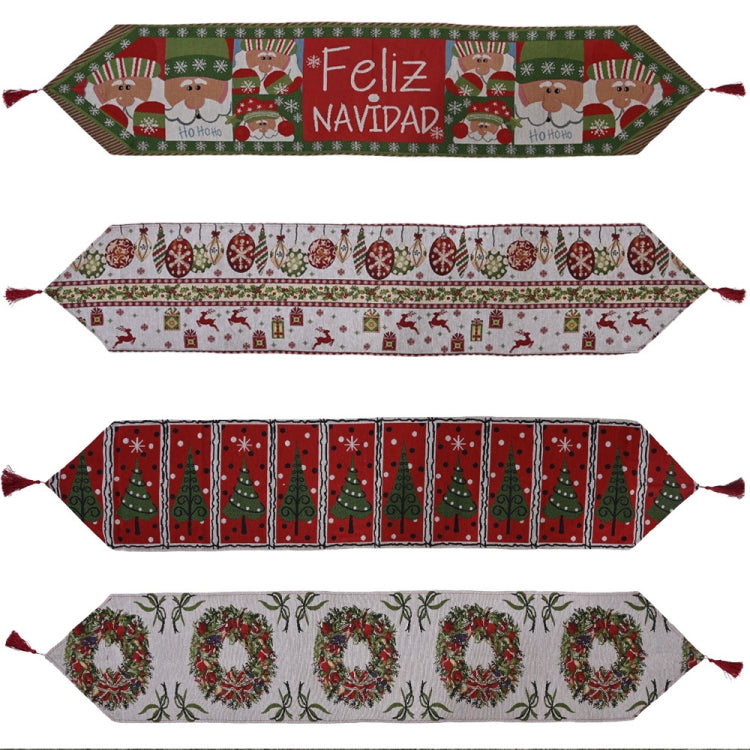 2 pezzi di decorazioni natalizie creative per la casa, tavolo da pranzo con tovaglia lavorata a maglia