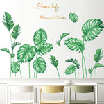 2 adesivi murali autoadesivi per la decorazione della casa con vegetazione verde, Green Vegetation