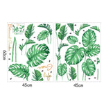 2 adesivi murali autoadesivi per la decorazione della casa con vegetazione verde, Green Vegetation