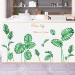 2 adesivi murali autoadesivi per la decorazione della casa con vegetazione verde, Green Vegetation