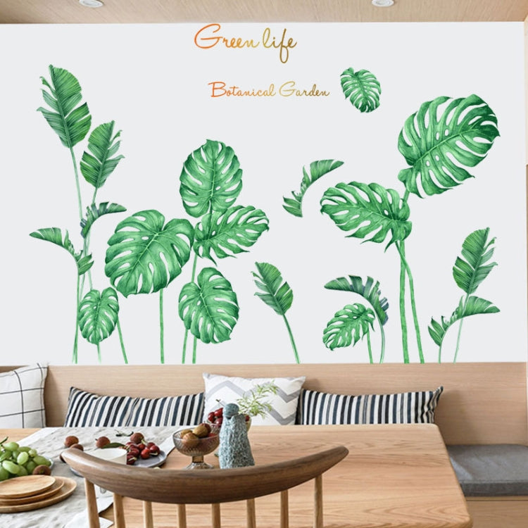 2 adesivi murali autoadesivi per la decorazione della casa con vegetazione verde, Green Vegetation