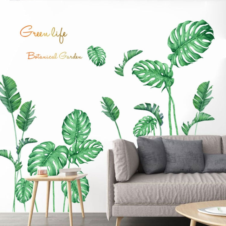 2 adesivi murali autoadesivi per la decorazione della casa con vegetazione verde, Green Vegetation