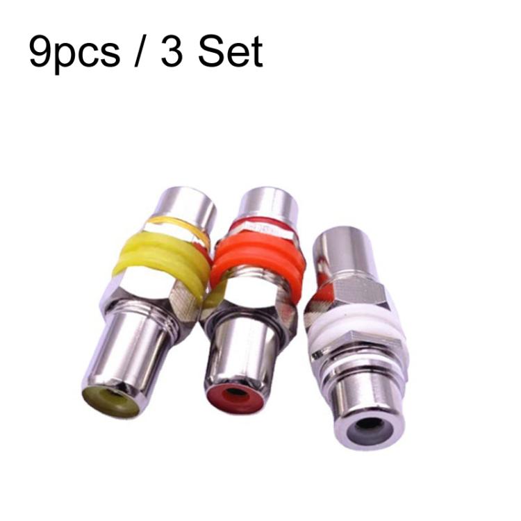 Adattatore audio e video per testa di estensione testa di testa AV Lotus da 10 pezzi RCA femmina a femmina, colore casuale