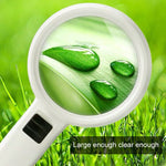 Lente portatile con doppia lente ingrandente 10x e 30x a LED