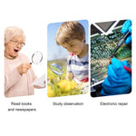 Lente portatile con doppia lente ingrandente 10x e 30x a LED