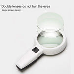 Lente portatile con doppia lente ingrandente 10x e 30x a LED