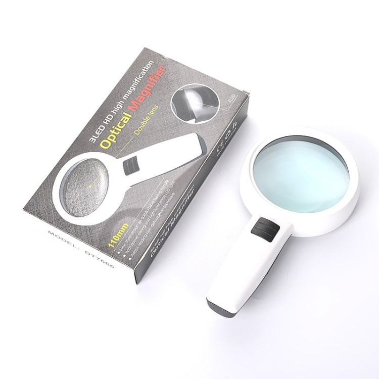 Lente portatile con doppia lente ingrandente 10x e 30x a LED