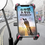 Il supporto per telefono cellulare per bicicletta elettrica può essere ruotato di 360 gradi Supporto per telefono cellulare Staffa di regolazione a quattro vie per moto, Handlebars, Rearview Mirrors