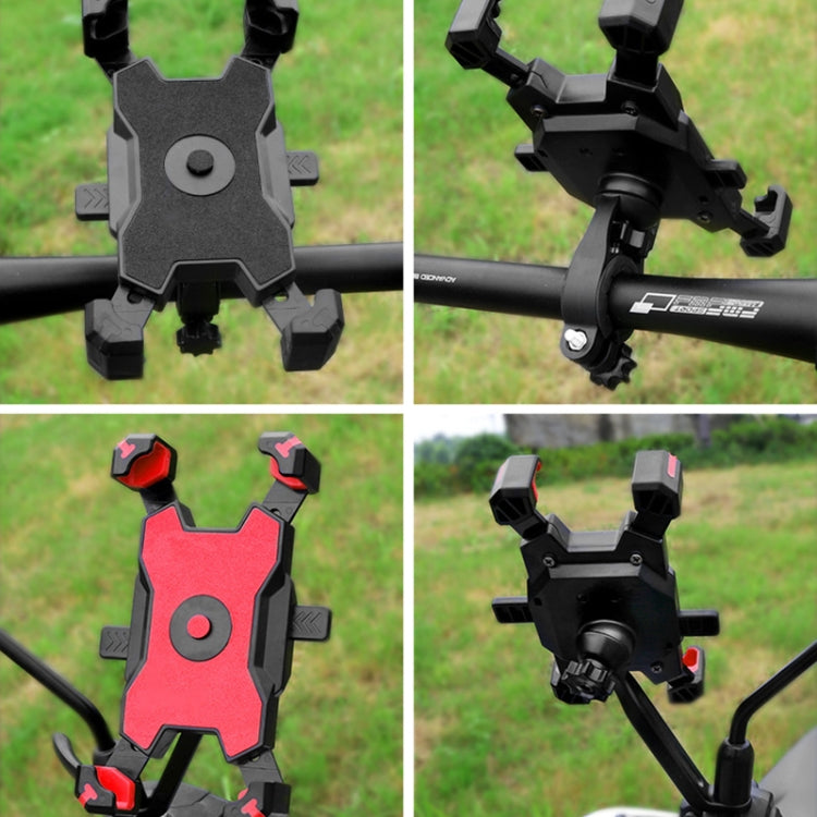 Il supporto per telefono cellulare per bicicletta elettrica può essere ruotato di 360 gradi Supporto per telefono cellulare Staffa di regolazione a quattro vie per moto, Handlebars, Rearview Mirrors
