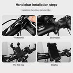 Il supporto per telefono cellulare per bicicletta elettrica può essere ruotato di 360 gradi Supporto per telefono cellulare Staffa di regolazione a quattro vie per moto, Handlebars, Rearview Mirrors