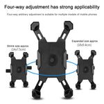 Il supporto per telefono cellulare per bicicletta elettrica può essere ruotato di 360 gradi Supporto per telefono cellulare Staffa di regolazione a quattro vie per moto, Handlebars, Rearview Mirrors