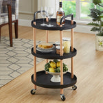 Carrello mobile di lusso Scaffale per set da tè per cucina semplice, soggiorno, Three Layers, Two Layers