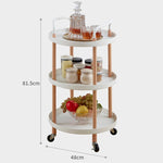 Carrello mobile di lusso Scaffale per set da tè per cucina semplice, soggiorno, Three Layers, Two Layers