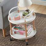 Carrello mobile di lusso Scaffale per set da tè per cucina semplice, soggiorno, Three Layers, Two Layers