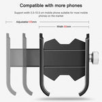 Supporto per telefono cellulare per bicicletta Supporto per telefono cellulare per navigazione per auto elettrica per moto, Handlebars, Rearview Mirrors