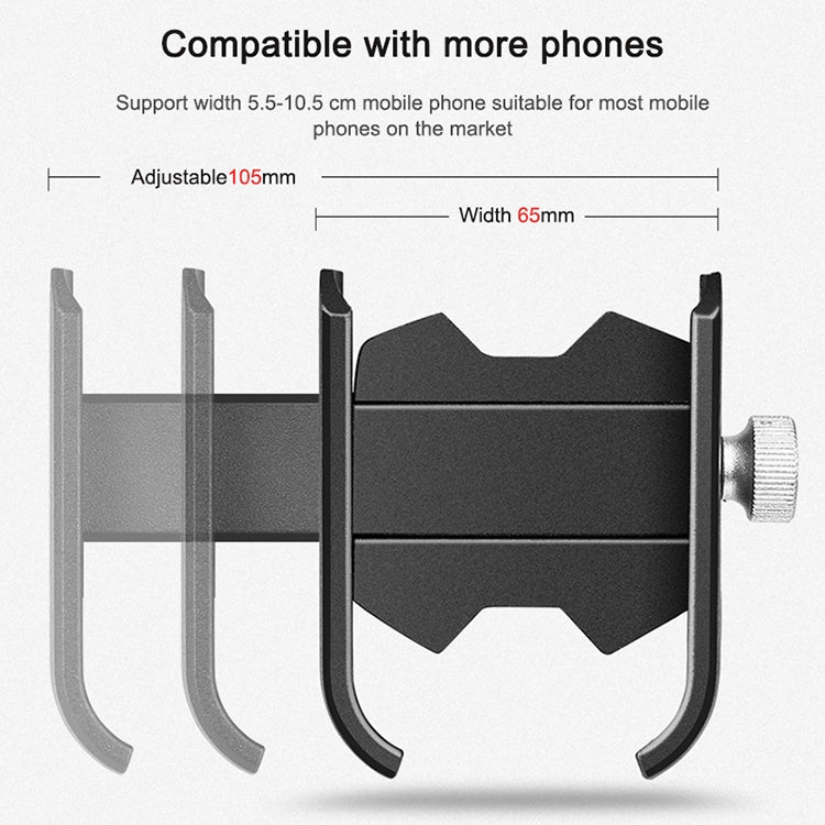 Supporto per telefono cellulare per bicicletta Supporto per telefono cellulare per navigazione per auto elettrica per moto, Handlebars, Rearview Mirrors