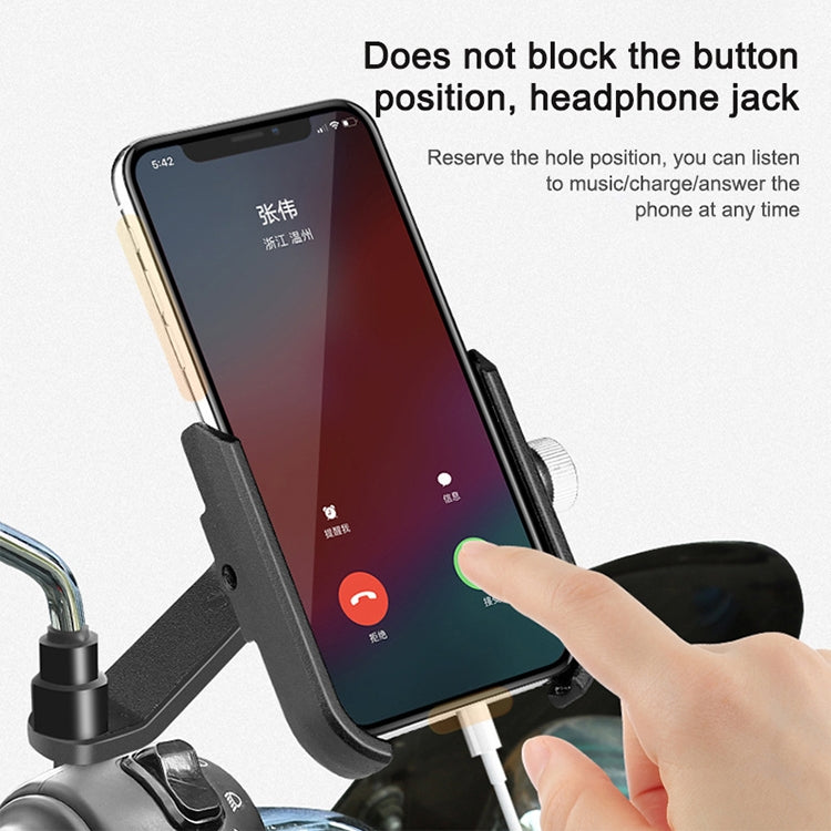 Supporto per telefono cellulare per bicicletta Supporto per telefono cellulare per navigazione per auto elettrica per moto, Handlebars, Rearview Mirrors