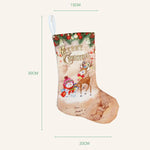 Borsa regalo con decorazione natalizia con ciondolo calze di Natale da 3 pezzi, Old Man Snowman, Snowman, Deer