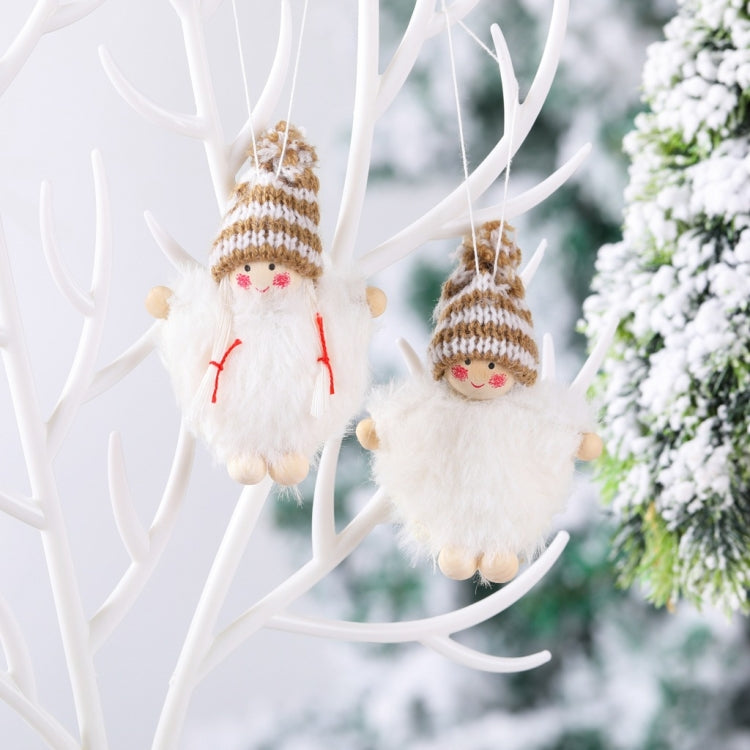 Set di 3 paia di mantelli creativi in legno per ragazzo e ragazza, con ciondolo per albero di Natale per bambola
