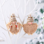 Set di 3 paia di mantelli creativi in legno per ragazzo e ragazza, con ciondolo per albero di Natale per bambola