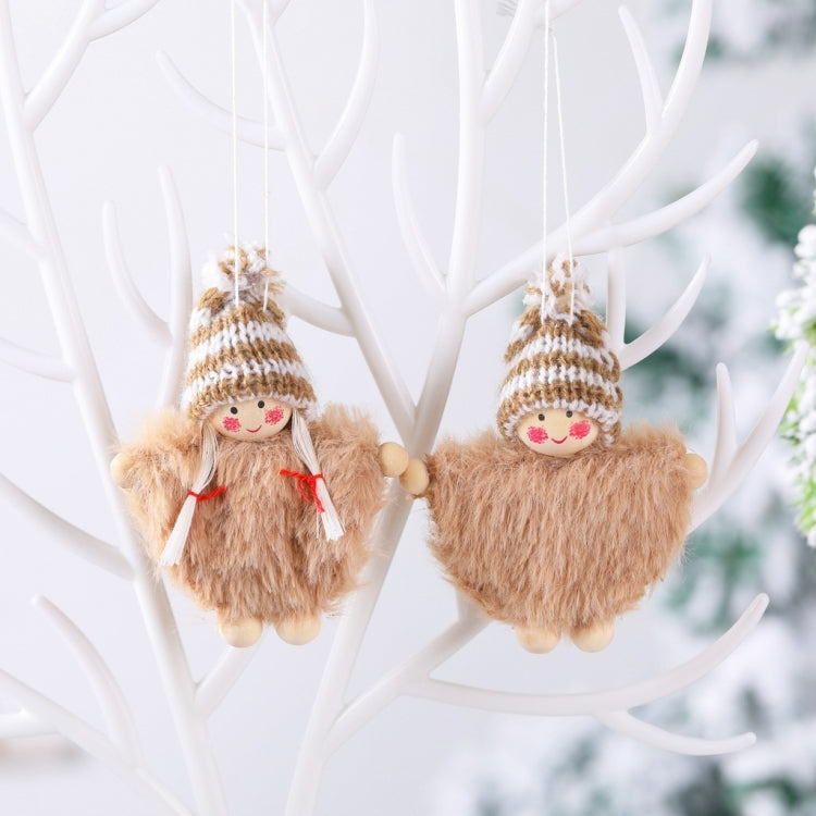 Set di 3 paia di mantelli creativi in legno per ragazzo e ragazza, con ciondolo per albero di Natale per bambola
