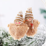 Set di 3 paia di mantelli creativi in legno per ragazzo e ragazza, con ciondolo per albero di Natale per bambola