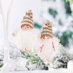 Set di 3 paia di mantelli creativi in legno per ragazzo e ragazza, con ciondolo per albero di Natale per bambola
