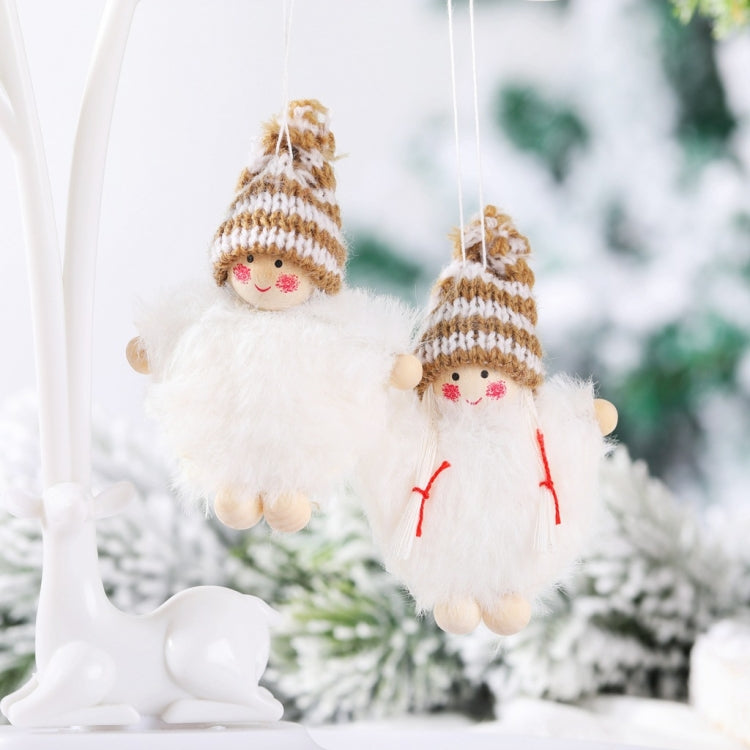 Set di 3 paia di mantelli creativi in legno per ragazzo e ragazza, con ciondolo per albero di Natale per bambola