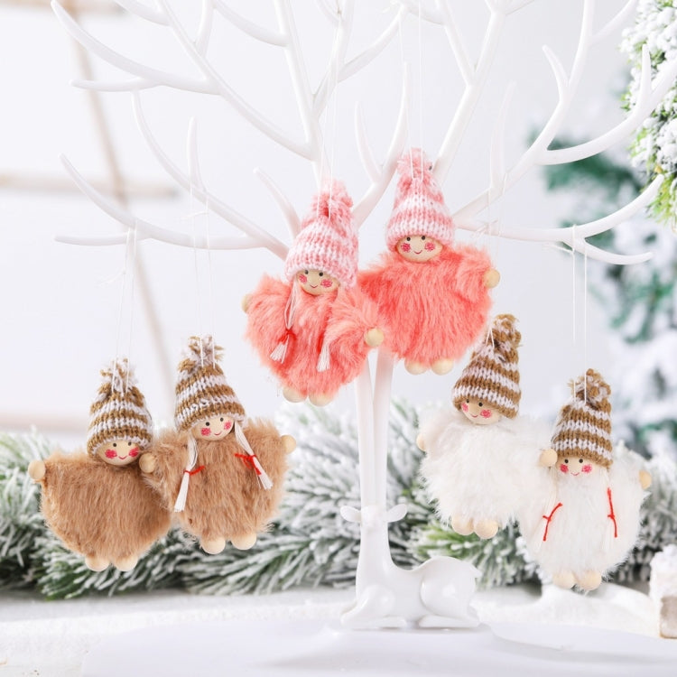Set di 3 paia di mantelli creativi in legno per ragazzo e ragazza, con ciondolo per albero di Natale per bambola