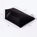 Borsa per cosmetici in rete nera trasparente Borsa per cosmetici da viaggio in tre pezzi di grande capacità, Three-piece Storage Bag