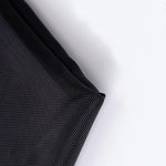 Borsa per cosmetici in rete nera trasparente Borsa per cosmetici da viaggio in tre pezzi di grande capacità, Three-piece Storage Bag