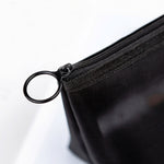 Borsa per cosmetici in rete nera trasparente Borsa per cosmetici da viaggio in tre pezzi di grande capacità, Three-piece Storage Bag