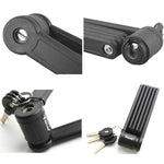 Lucchetto per bicicletta universale a forbice antiidraulica Tonyon Lucchetto per mountain bike pieghevole a quattro sezioni, Tonyon Folding Mountain Bike Lock(Black)