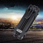 Lucchetto per bicicletta universale a forbice antiidraulica Tonyon Lucchetto per mountain bike pieghevole a quattro sezioni, Tonyon Folding Mountain Bike Lock(Black)