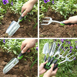 Strumento per l'orto da giardino in lega di alluminio Strumento per il mare, Wide Shovel, Scale Shovel, Three-tooth Shovel, Three-tooth Rake, Weed Puller, 4 PCS / Set, 5 PCS / Set