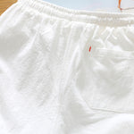 Pantaloncini a cinque punti casual in lino di cotone sciolto, XXXL