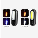 GOOFY DT-6005 Luce per bici Luce posteriore ricaricabile tramite USB per mountain bike Luce LED di avvertimento notturno, 6005 Red Blue Light, 6005B Red White Light
