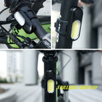 GOOFY DT-6005 Luce per bici Luce posteriore ricaricabile tramite USB per mountain bike Luce LED di avvertimento notturno, 6005 Red Blue Light, 6005B Red White Light