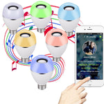 Lampadina musicale a LED E27 Luce sveglia con telecomando colorato intelligente, APP Multi-link Music Light, APP+Remote Control